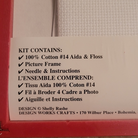 Vintage - Shelly Rasche Christmas Magic Cross Stitch with Frame 6" x 12" - Picture 3 of 4